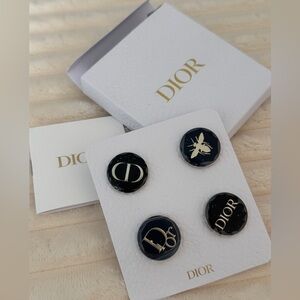 Dior metal pin set of 4